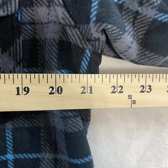 Freedom Foundry Button Up Sherpa Lined Flannel Black Blue Lumber Jack Plaid L - Picture 7 of 9